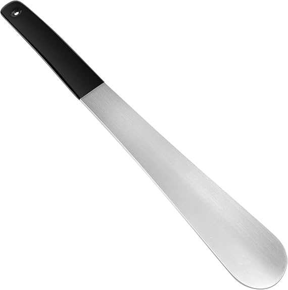 Diboniur Chausse Pied,30cm Chausse Pieds Long Manche,Chausse Pied Long Metal avec PoignéE En Caoutchouc,Chausse-Pieds avec Trous De Suspension,Convient à Tous Les Types De Chaussures