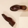 Derbies gomme cuir marron