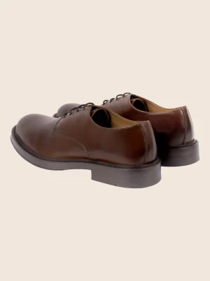 Derbies gomme cuir marron