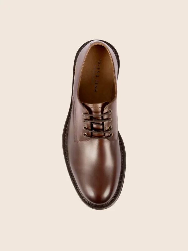 Derbies gomme cuir marron